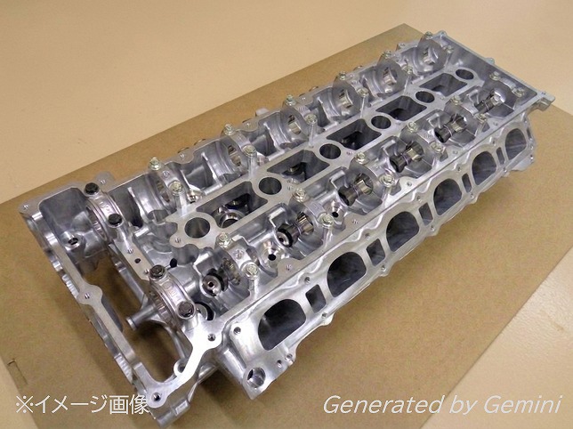 V型10気筒ヘッドシリンダカム軸穴加工