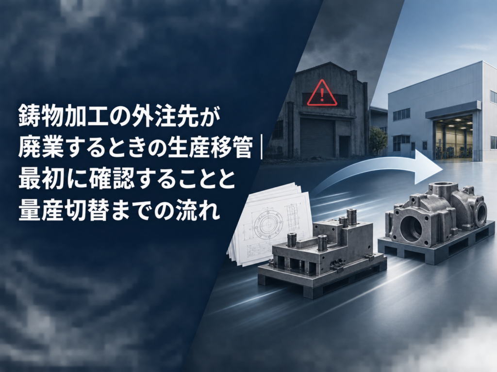 鋳物加工の外注先廃業時の生産移管を解説するコラムバナー